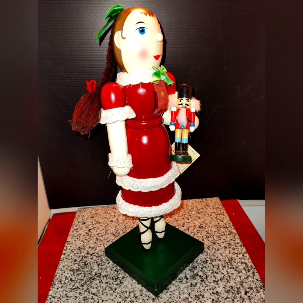 Girl Ballerina Nutcracker Holding Nutcracker. VTG Target Limited Edition.